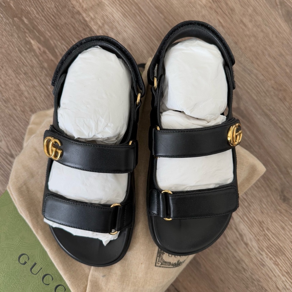 Gucci Double G Sandals in Nero Black - Picture 7 of 11